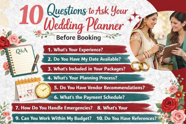 10 Questions to Ask Your Wedding Planner Before Booking